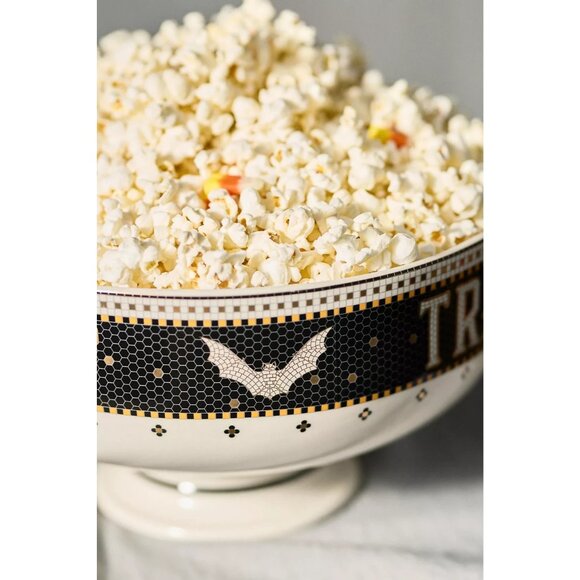 The Bistro Tile Stoneware Large Fruit Popcorn Bowl: Halloween Edition - Picture 3 of 5